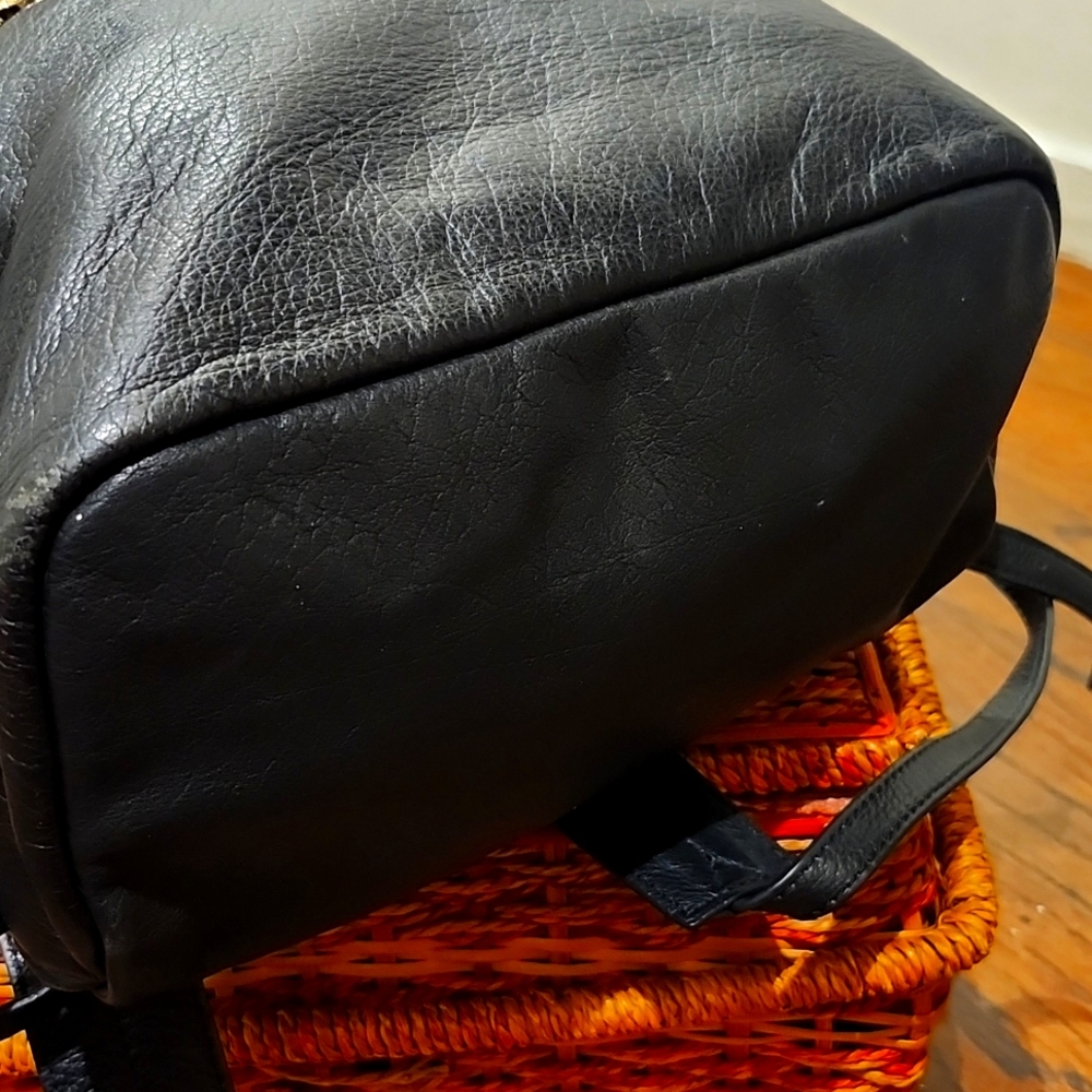 Margot Black Leather Backpack - image 4